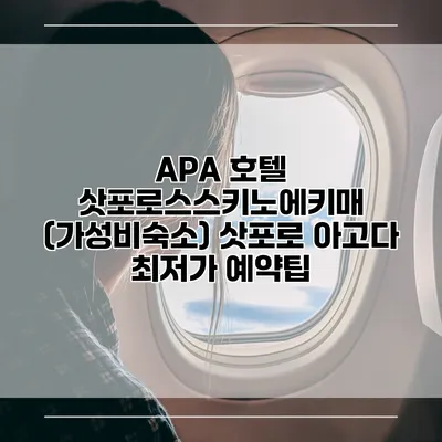APA 호텔 삿포로스스키노에키매 (가성비숙소) 삿포로 아고다 최저가 예약팁