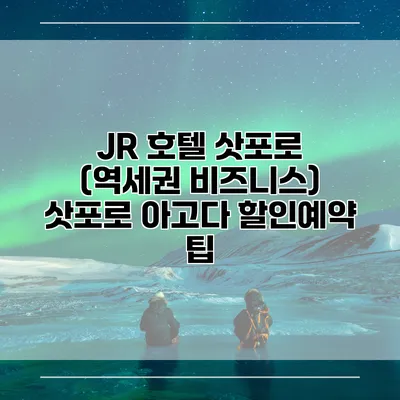 JR 호텔 삿포로 (역세권 비즈니스) 삿포로 아고다 할인예약 팁