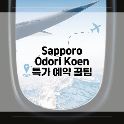 Sapporo Odori Koen 특가 예약 꿀팁