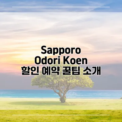 Sapporo Odori Koen 할인 예약 꿀팁 소개