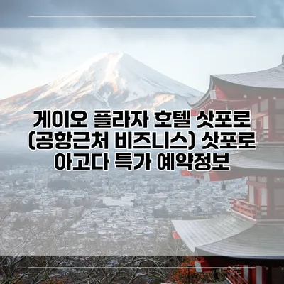 게이오 플라자 호텔 삿포로 (공항근처 비즈니스) 삿포로 아고다 특가 예약정보