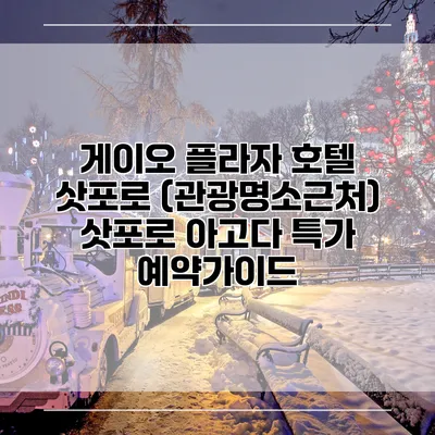 게이오 플라자 호텔 삿포로 (관광명소근처) 삿포로 아고다 특가 예약가이드