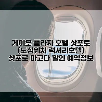 게이오 플라자 호텔 삿포로 (도심위치 럭셔리호텔) 삿포로 아고다 할인 예약정보