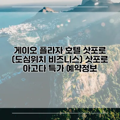 게이오 플라자 호텔 삿포로 (도심위치 비즈니스) 삿포로 아고다 특가 예약정보