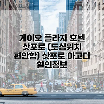게이오 플라자 호텔 삿포로 (도심위치 편안함) 삿포로 아고다 할인정보
