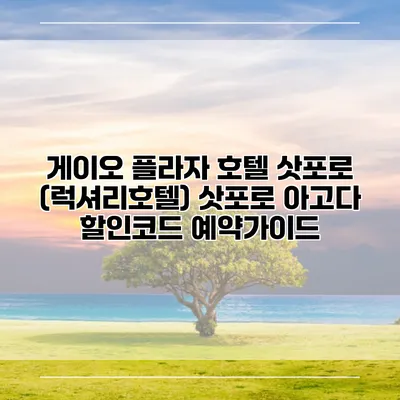 게이오 플라자 호텔 삿포로 (럭셔리호텔) 삿포로 아고다 할인코드 예약가이드