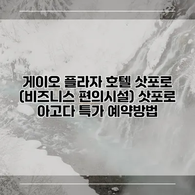 게이오 플라자 호텔 삿포로 (비즈니스 편의시설) 삿포로 아고다 특가 예약방법
