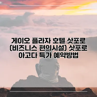 게이오 플라자 호텔 삿포로 (비즈니스 편의시설) 삿포로 아고다 특가 예약방법