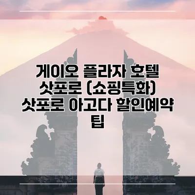 게이오 플라자 호텔 삿포로 (쇼핑특화) 삿포로 아고다 할인예약 팁