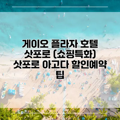 게이오 플라자 호텔 삿포로 (쇼핑특화) 삿포로 아고다 할인예약 팁