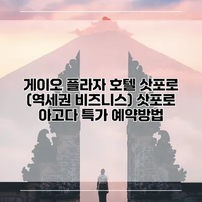 게이오 플라자 호텔 삿포로 (역세권 비즈니스) 삿포로 아고다 특가 예약방법