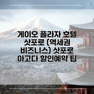 게이오 플라자 호텔 삿포로 (역세권 비즈니스) 삿포로 아고다 할인예약 팁