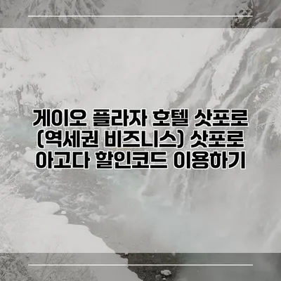 게이오 플라자 호텔 삿포로 (역세권 비즈니스) 삿포로 아고다 할인코드 이용하기