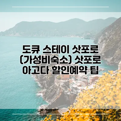 도큐 스테이 삿포로 (가성비숙소) 삿포로 아고다 할인예약 팁