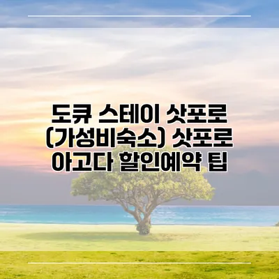 도큐 스테이 삿포로 (가성비숙소) 삿포로 아고다 할인예약 팁
