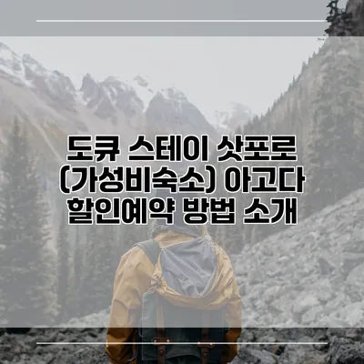도큐 스테이 삿포로 (가성비숙소) 아고다 할인예약 방법 소개