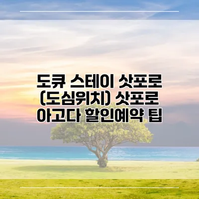 도큐 스테이 삿포로 (도심위치) 삿포로 아고다 할인예약 팁