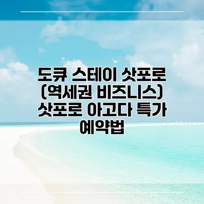 도큐 스테이 삿포로 (역세권 비즈니스) 삿포로 아고다 특가 예약법