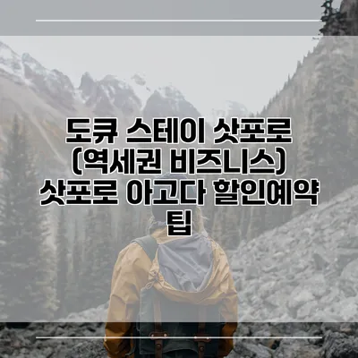 도큐 스테이 삿포로 (역세권 비즈니스) 삿포로 아고다 할인예약 팁