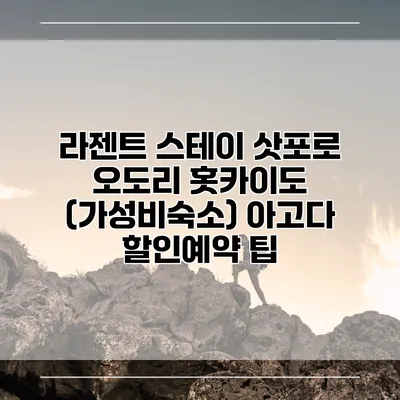라젠트 스테이 삿포로 오도리 홋카이도 (가성비숙소) 아고다 할인예약 팁
