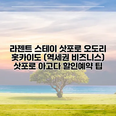 라젠트 스테이 삿포로 오도리 홋카이도 (역세권 비즈니스) 삿포로 아고다 할인예약 팁