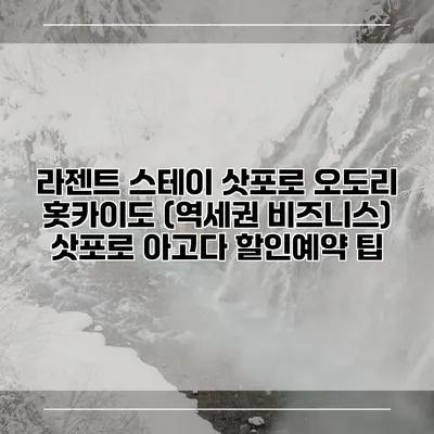 라젠트 스테이 삿포로 오도리 홋카이도 (역세권 비즈니스) 삿포로 아고다 할인예약 팁