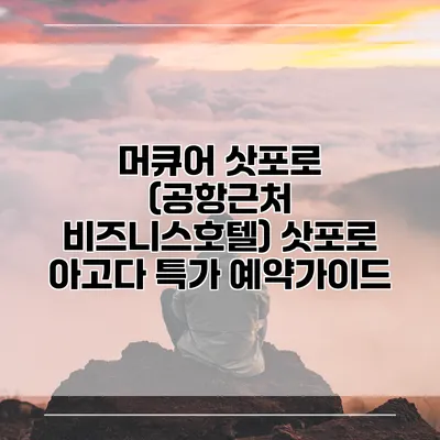 머큐어 삿포로 (공항근처 비즈니스호텔) 삿포로 아고다 특가 예약가이드