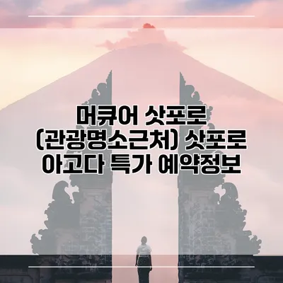 머큐어 삿포로 (관광명소근처) 삿포로 아고다 특가 예약정보