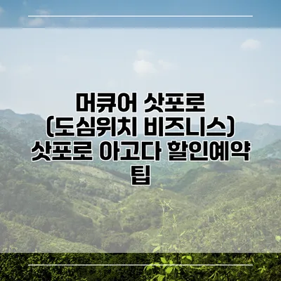머큐어 삿포로 (도심위치 비즈니스) 삿포로 아고다 할인예약 팁