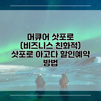머큐어 삿포로 (비즈니스 친화적) 삿포로 아고다 할인예약 방법