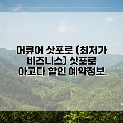 머큐어 삿포로 (최저가 비즈니스) 삿포로 아고다 할인 예약정보