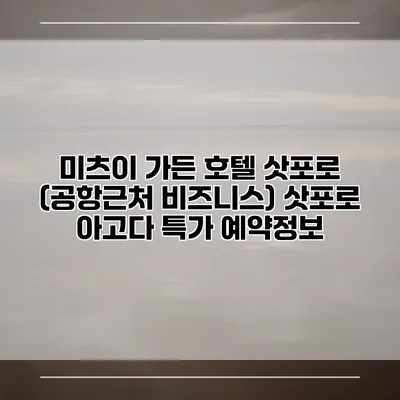미츠이 가든 호텔 삿포로 (공항근처 비즈니스) 삿포로 아고다 특가 예약정보