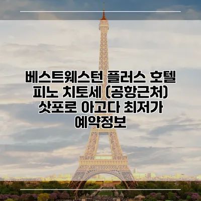 베스트웨스턴 플러스 호텔 피노 치토세 (공항근처) 삿포로 아고다 최저가 예약정보