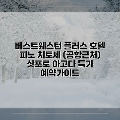 베스트웨스턴 플러스 호텔 피노 치토세 (공항근처) 삿포로 아고다 특가 예약가이드