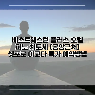 베스트웨스턴 플러스 호텔 피노 치토세 (공항근처) 삿포로 아고다 특가 예약방법