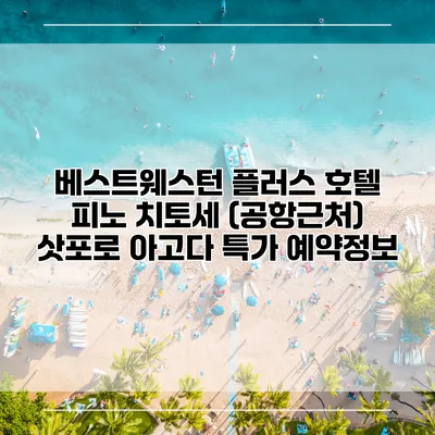 베스트웨스턴 플러스 호텔 피노 치토세 (공항근처) 삿포로 아고다 특가 예약정보