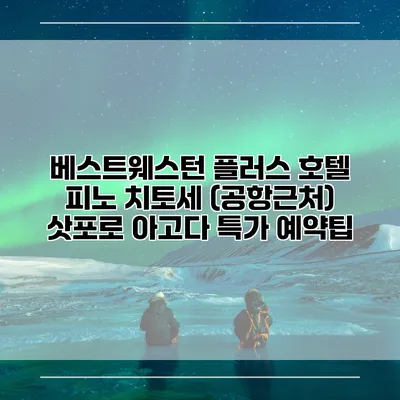 베스트웨스턴 플러스 호텔 피노 치토세 (공항근처) 삿포로 아고다 특가 예약팁