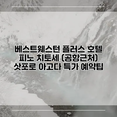 베스트웨스턴 플러스 호텔 피노 치토세 (공항근처) 삿포로 아고다 특가 예약팁