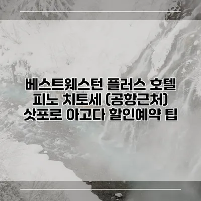 베스트웨스턴 플러스 호텔 피노 치토세 (공항근처) 삿포로 아고다 할인예약 팁