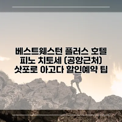 베스트웨스턴 플러스 호텔 피노 치토세 (공항근처) 삿포로 아고다 할인예약 팁