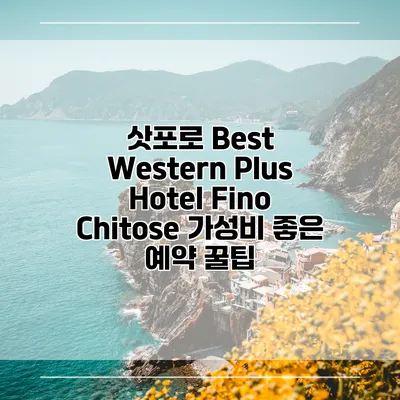 삿포로 Best Western Plus Hotel Fino Chitose 가성비 좋은 예약 꿀팁