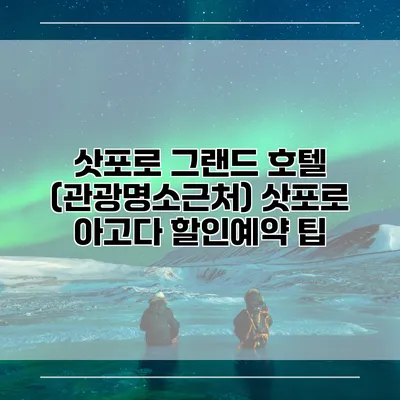 삿포로 그랜드 호텔 (관광명소근처) 삿포로 아고다 할인예약 팁