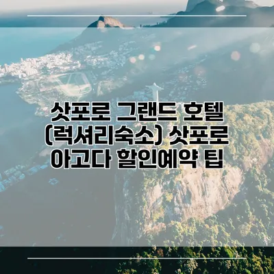 삿포로 그랜드 호텔 (럭셔리숙소) 삿포로 아고다 할인예약 팁