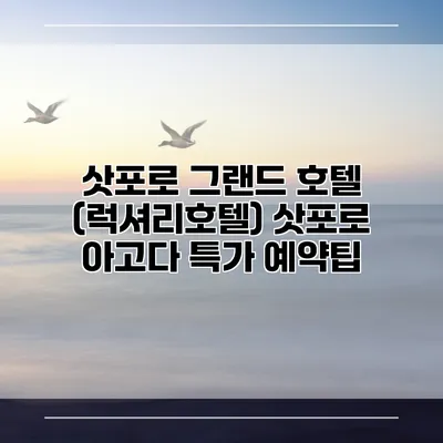 삿포로 그랜드 호텔 (럭셔리호텔) 삿포로 아고다 특가 예약팁