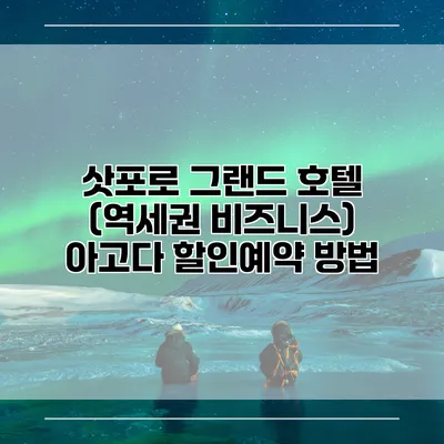 삿포로 그랜드 호텔 (역세권 비즈니스) 아고다 할인예약 방법