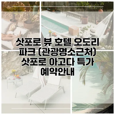 삿포로 뷰 호텔 오도리 파크 (관광명소근처) 삿포로 아고다 특가 예약안내