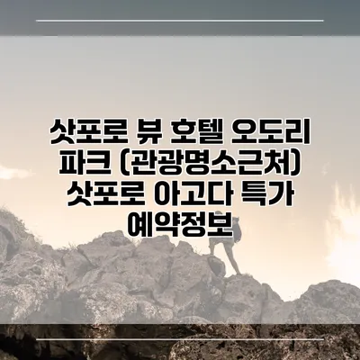 삿포로 뷰 호텔 오도리 파크 (관광명소근처) 삿포로 아고다 특가 예약정보