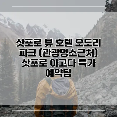 삿포로 뷰 호텔 오도리 파크 (관광명소근처) 삿포로 아고다 특가 예약팁