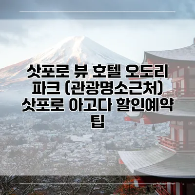 삿포로 뷰 호텔 오도리 파크 (관광명소근처) 삿포로 아고다 할인예약 팁