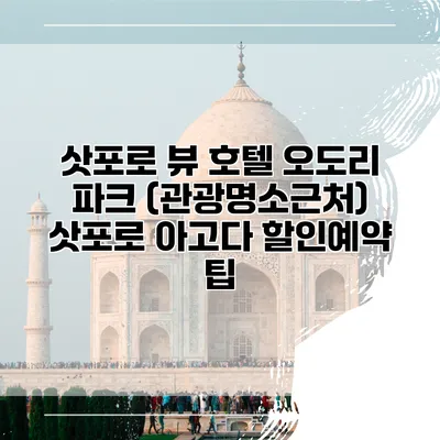삿포로 뷰 호텔 오도리 파크 (관광명소근처) 삿포로 아고다 할인예약 팁